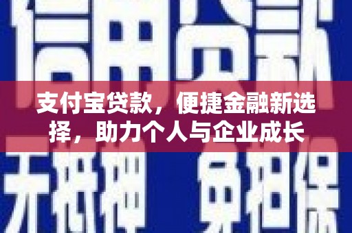 昂昂溪支付宝贷款，便捷金融新选择，助力个人与企业成长
