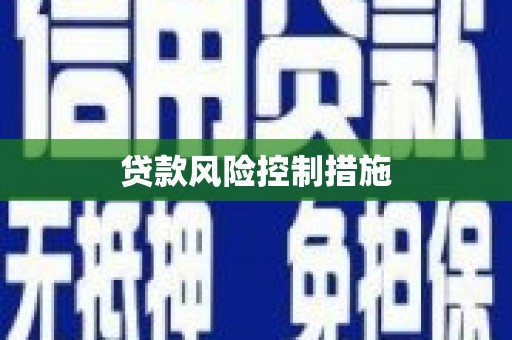 昂昂溪贷款风险控制措施