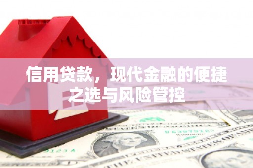 昂昂溪信用贷款，现代金融的便捷之选与风险管控