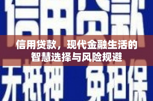 昂昂溪信用贷款，现代金融生活的智慧选择与风险规避