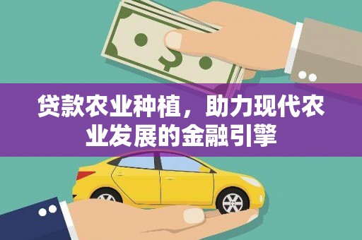 昂昂溪贷款农业种植，助力现代农业发展的金融引擎