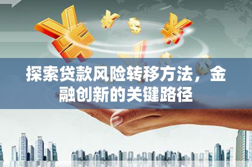 昂昂溪探索贷款风险转移方法，金融创新的关键路径