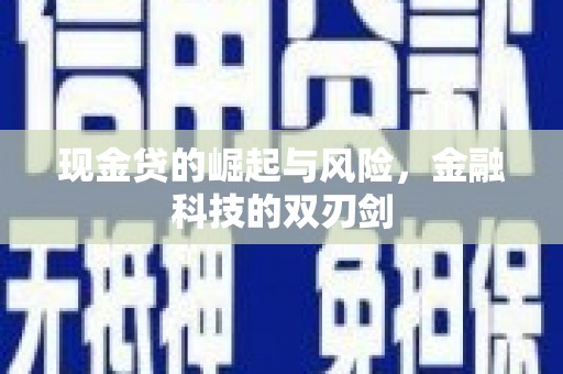 昂昂溪现金贷的崛起与风险，金融科技的双刃剑