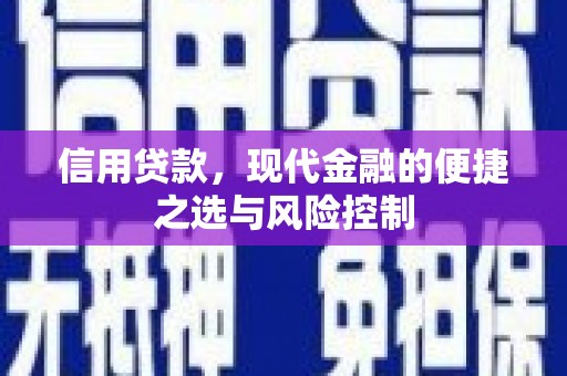 昂昂溪信用贷款，现代金融的便捷之选与风险控制