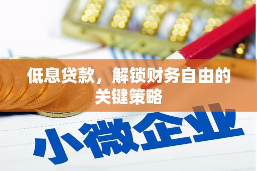 昂昂溪低息贷款，解锁财务自由的关键策略