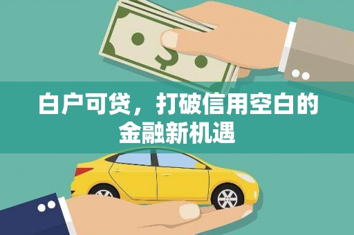 昂昂溪白户可贷，打破信用空白的金融新机遇