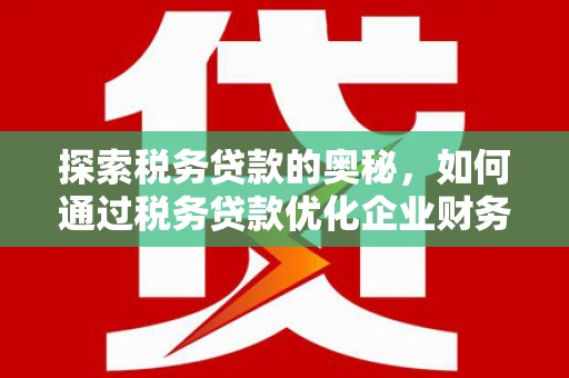 昂昂溪探索税务贷款的奥秘，如何通过税务贷款优化企业财务