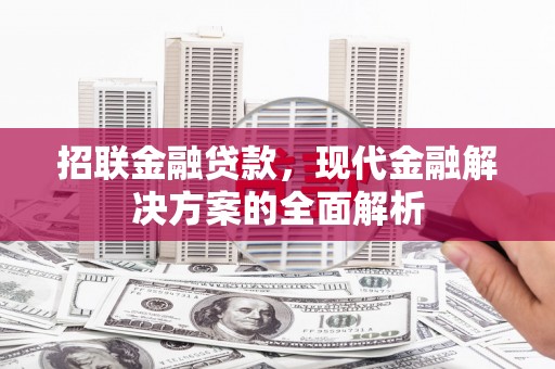 昂昂溪招联金融贷款，现代金融解决方案的全面解析