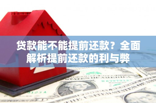 昂昂溪贷款能不能提前还款？全面解析提前还款的利与弊