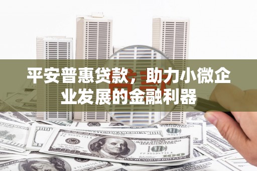 昂昂溪平安普惠贷款，助力小微企业发展的金融利器