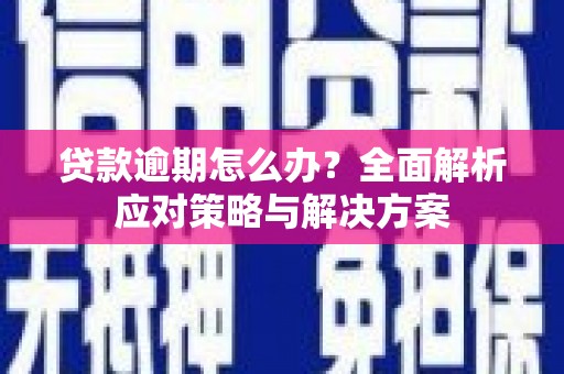 昂昂溪贷款逾期怎么办？全面解析应对策略与解决方案
