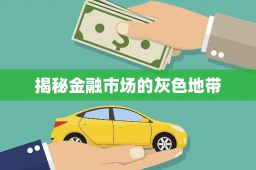 昂昂溪揭秘金融市场的灰色地带