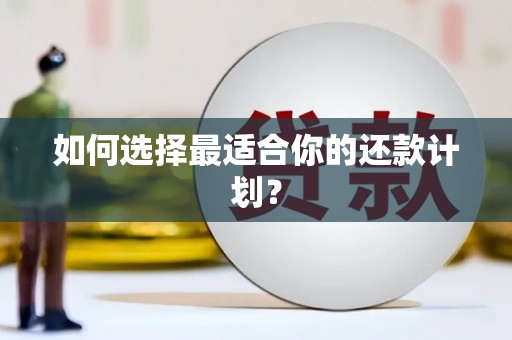 昂昂溪如何选择最适合你的还款计划？